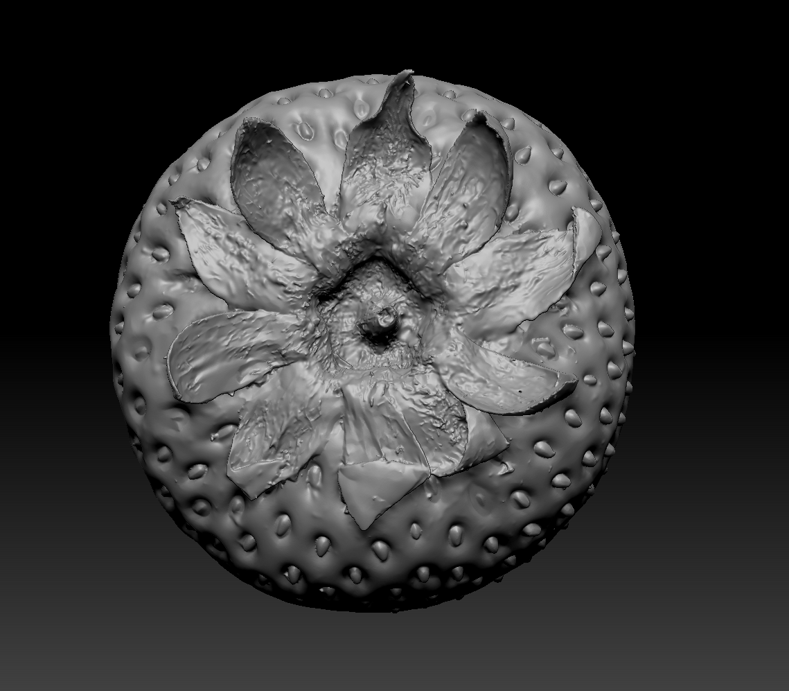 3Dデータ化したイチゴの作例